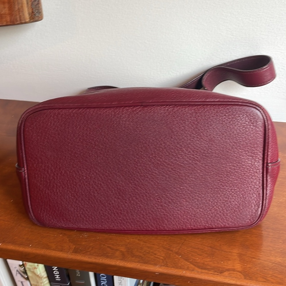 Prada Burgundy Smooth Leather Shoulder Bag - Picture 6 of 8